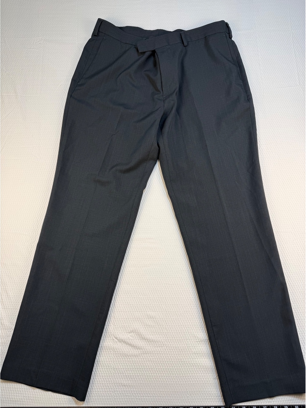 John Henry Men’s 38x32 Charcoal Gray Flat Front Dress Pants Trouser